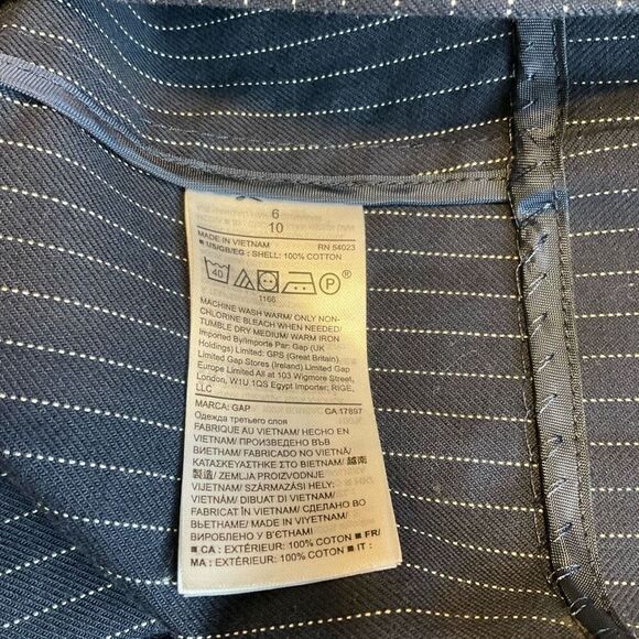 GAP Pinstripe Navy Blue Blazer, 6. - Picture 5 of 5